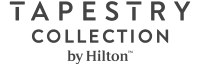 The image shows the logo for "Tapestry Collection by Hilton," featuring black text on a transparent background.
