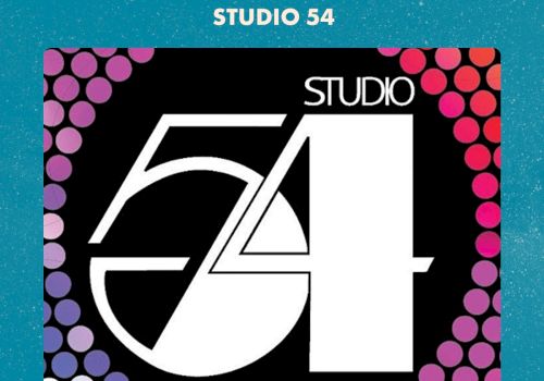 An event poster for "Vintage Spaces: Studio 54" at The Flamingo Hotel on October 19, 2024, with a colorful disco theme design and website link.