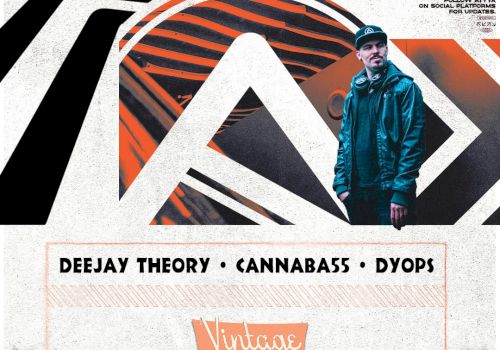 Concert poster for ATYYA featuring Deejay Theory, Cannabass, Dyops at Vintage Space on Friday, April 25th. Tickets at vintagespaces.com.