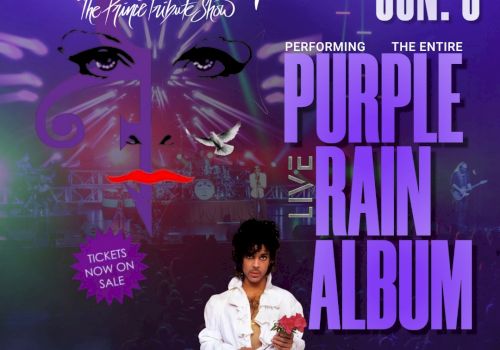 Poster for "When Doves Cry" show on June 6, featuring the entire "Purple Rain" album at Flamingo Resort & Spa.